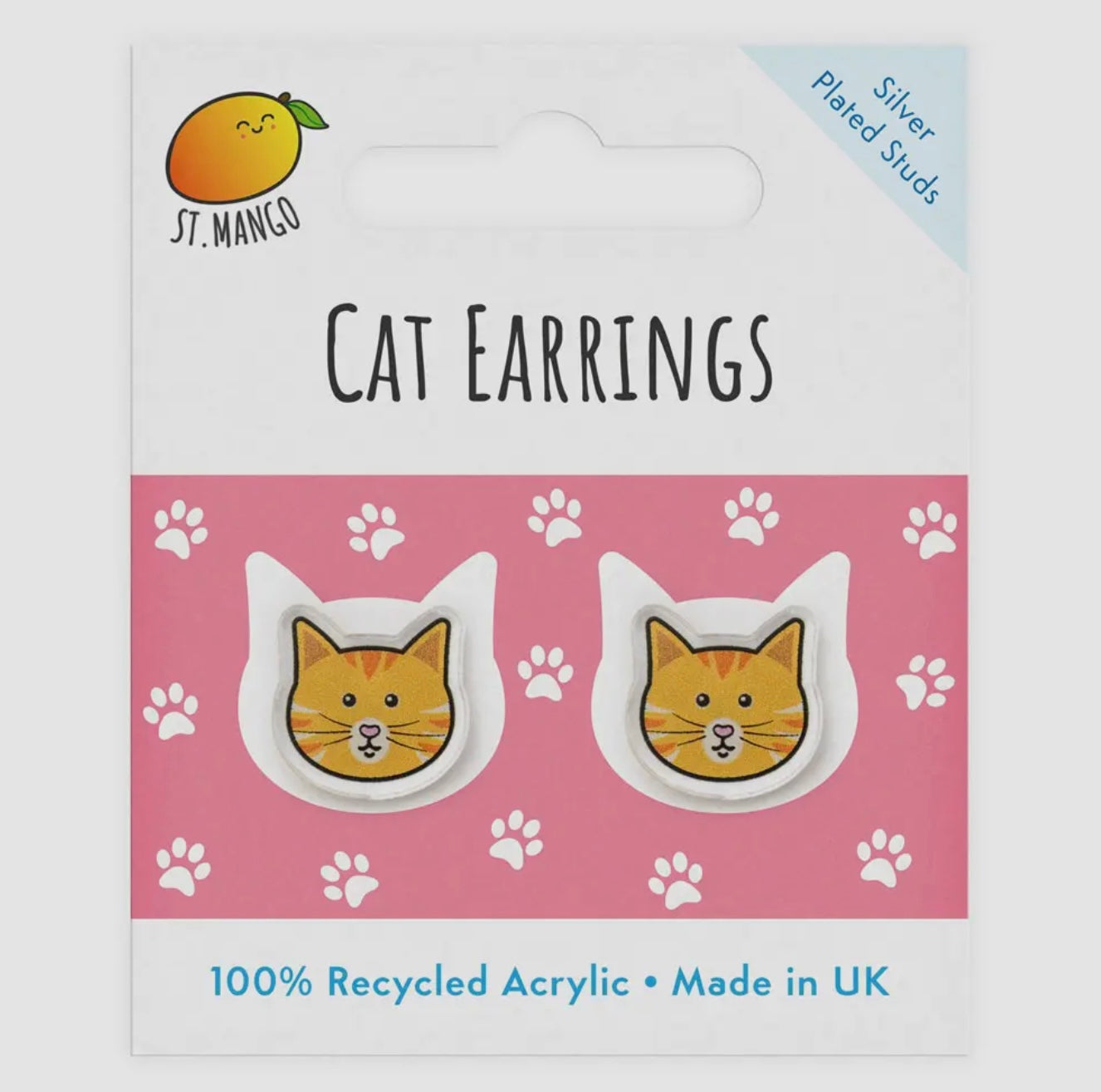 Cat Earrings in Ginger
